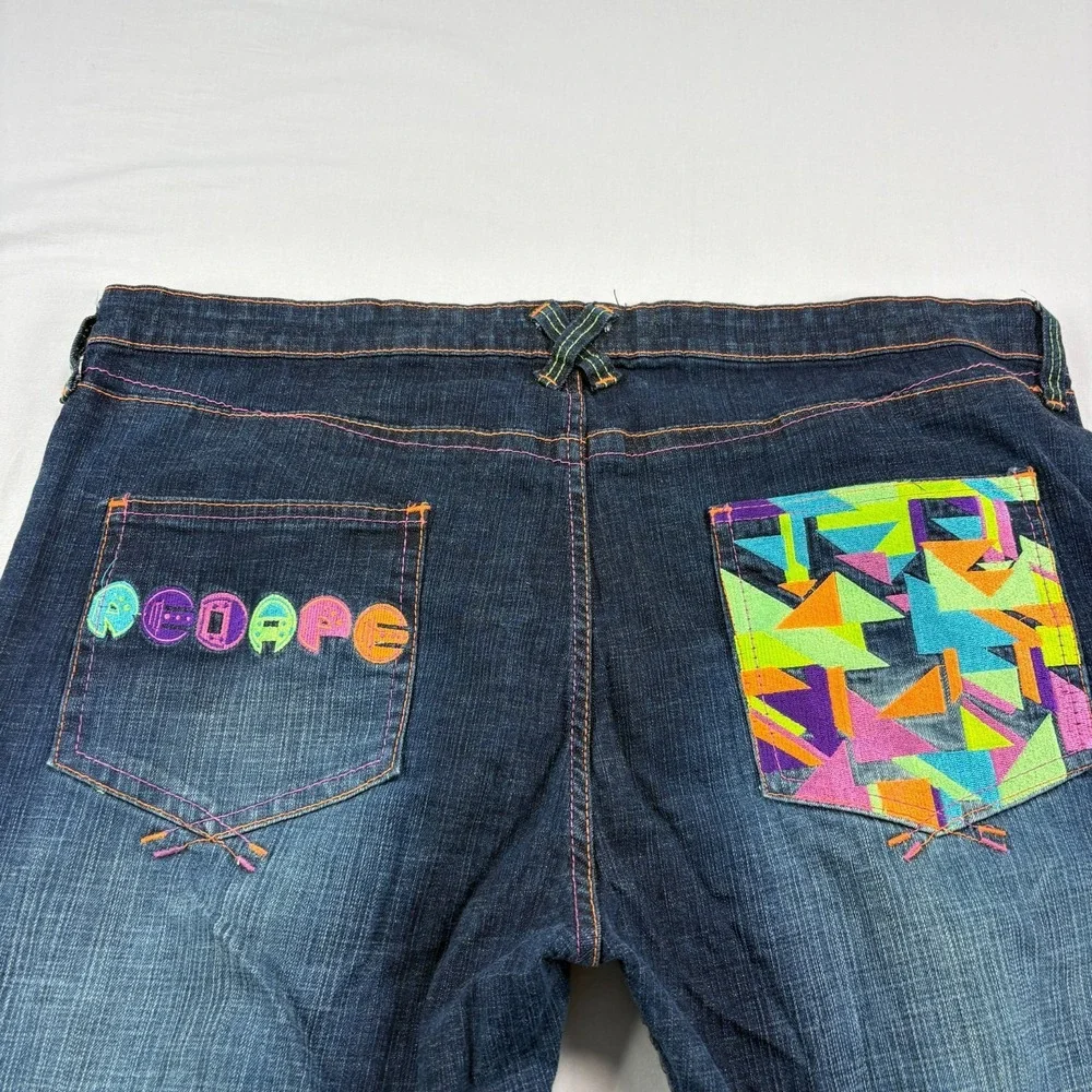 Vintage Red Ape Jean Shorts Womens 18 Blue Denim Baggy Skater Jorts Y2K